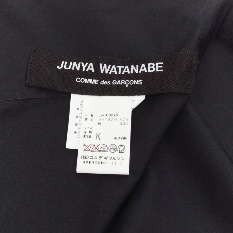 JUNYA WATANABE 1999 Runway Vintage noir jupe plissée en origami 3D en vente 5