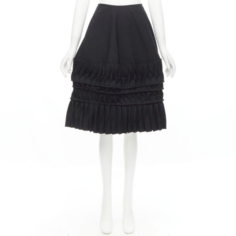 JUNYA WATANABE 1999 Runway Vintage black 3D origami pleated