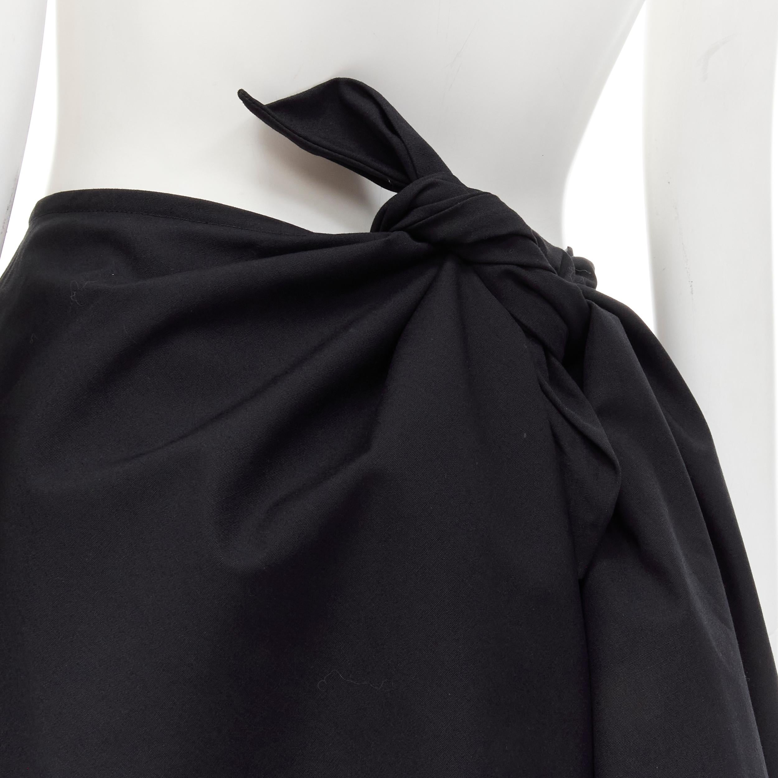 JUNYA WATANABE 1999 Runway Vintage black 3D origami pleated wrap skirt 1