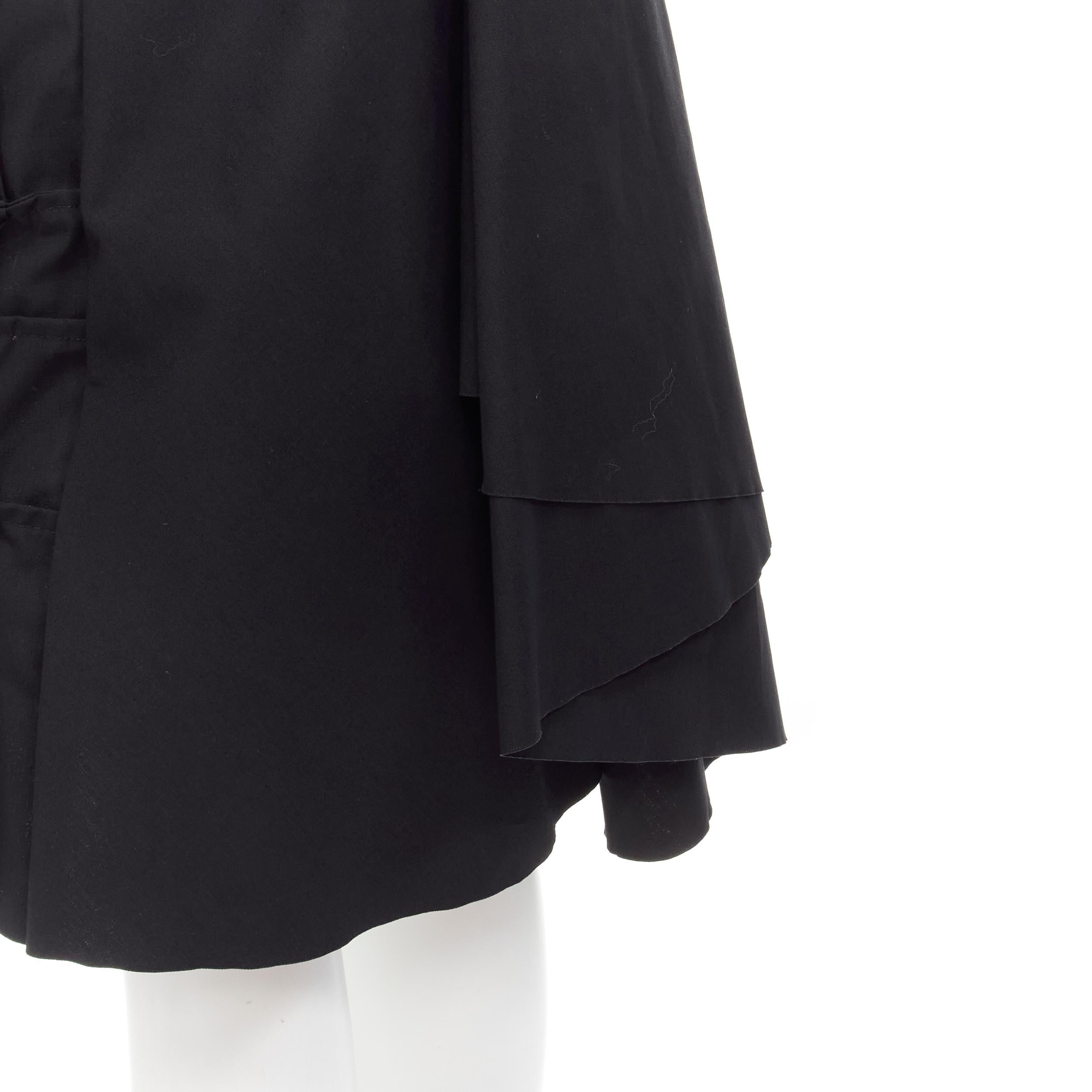 JUNYA WATANABE 1999 Runway Vintage black 3D origami pleated wrap skirt 2