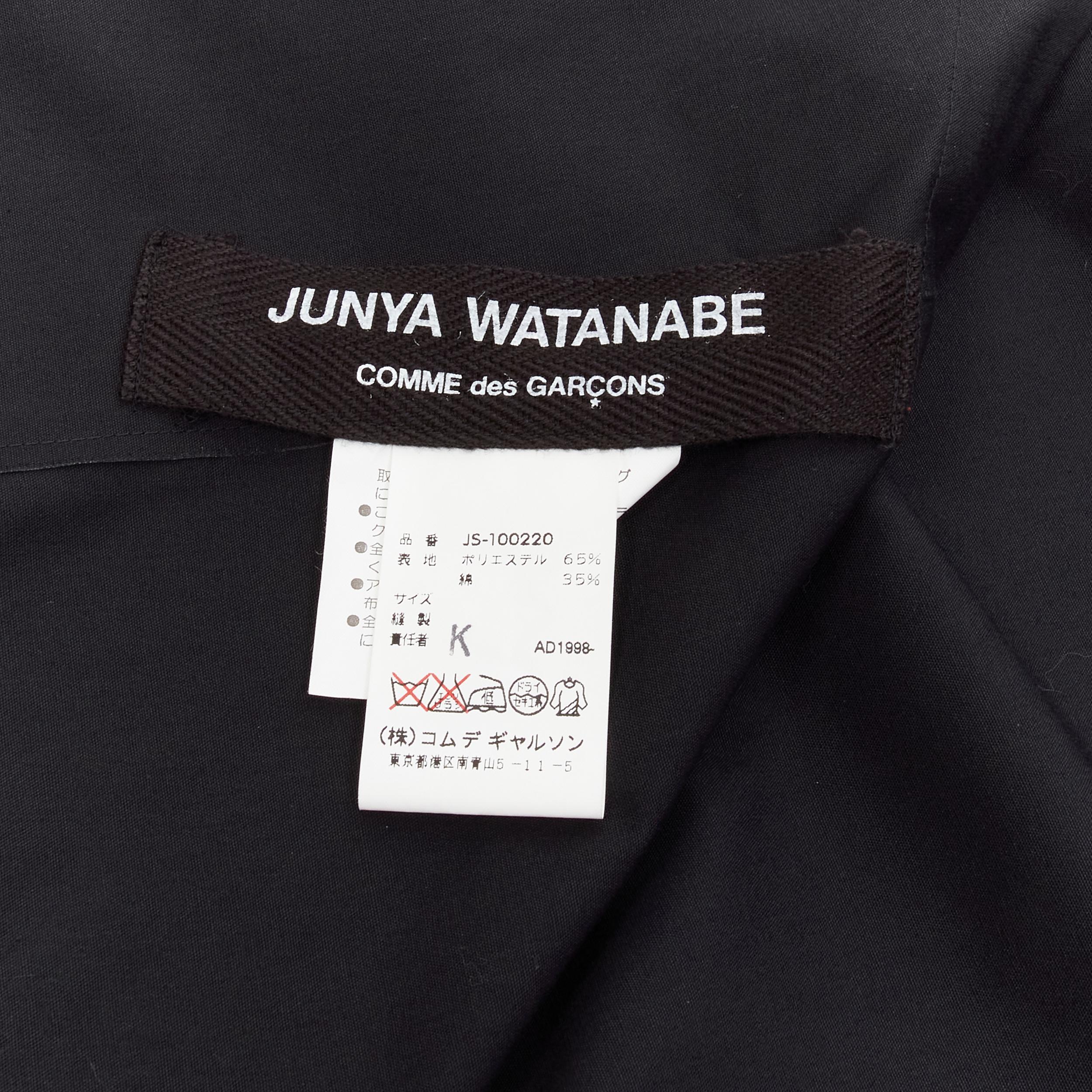 JUNYA WATANABE 1999 Runway Vintage black 3D origami pleated wrap skirt For Sale 3