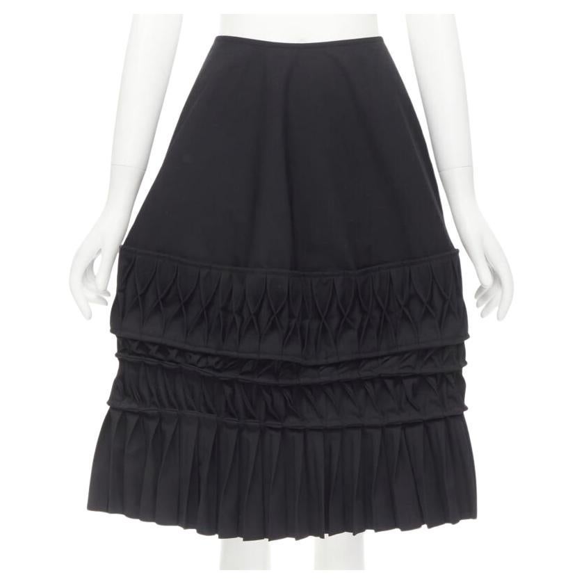 JUNYA WATANABE 1999 Runway Vintage falda negra plisada de origami 3D