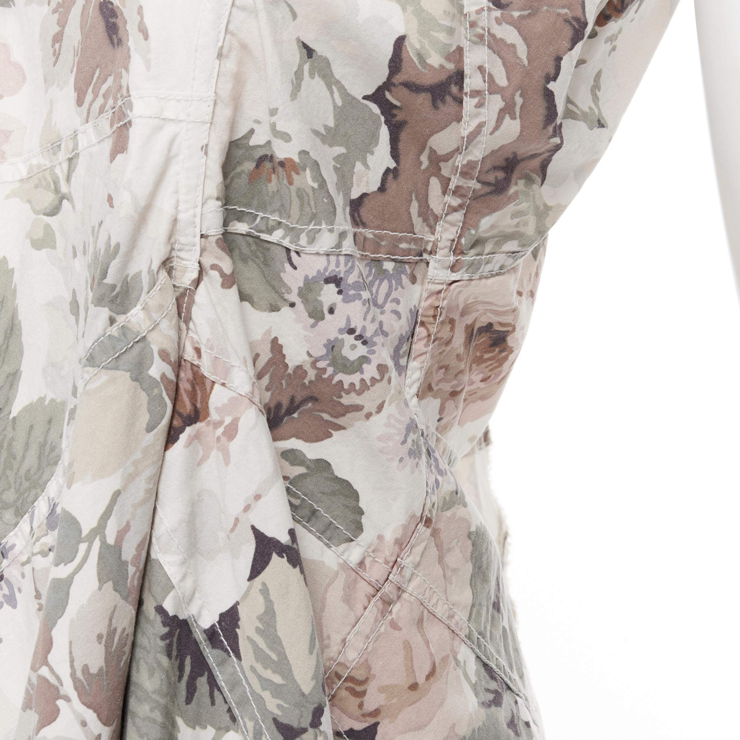 JUNYA WATANABE 2001 vintage floral deconstructed ruffle top S 2