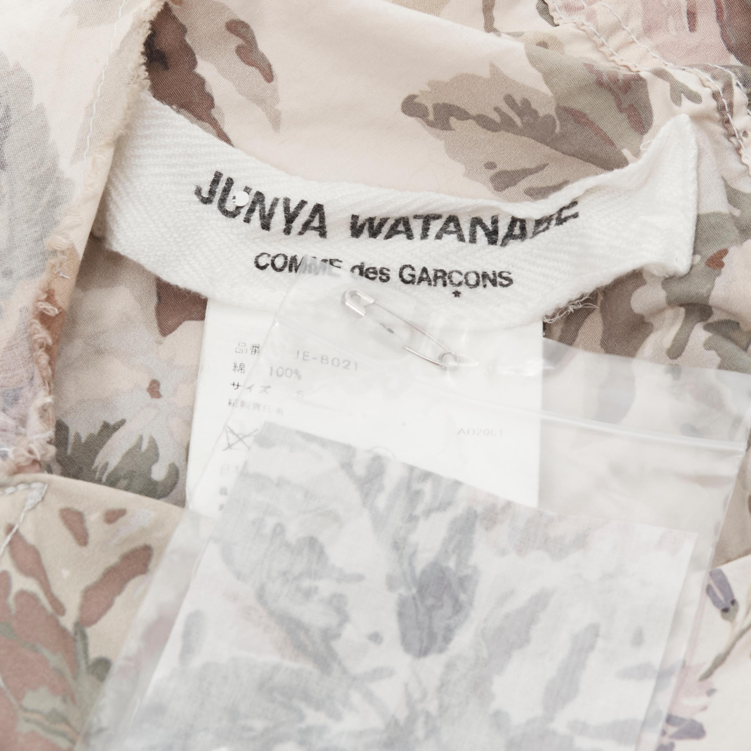 JUNYA WATANABE 2001 vintage floral deconstructed ruffle top S 4