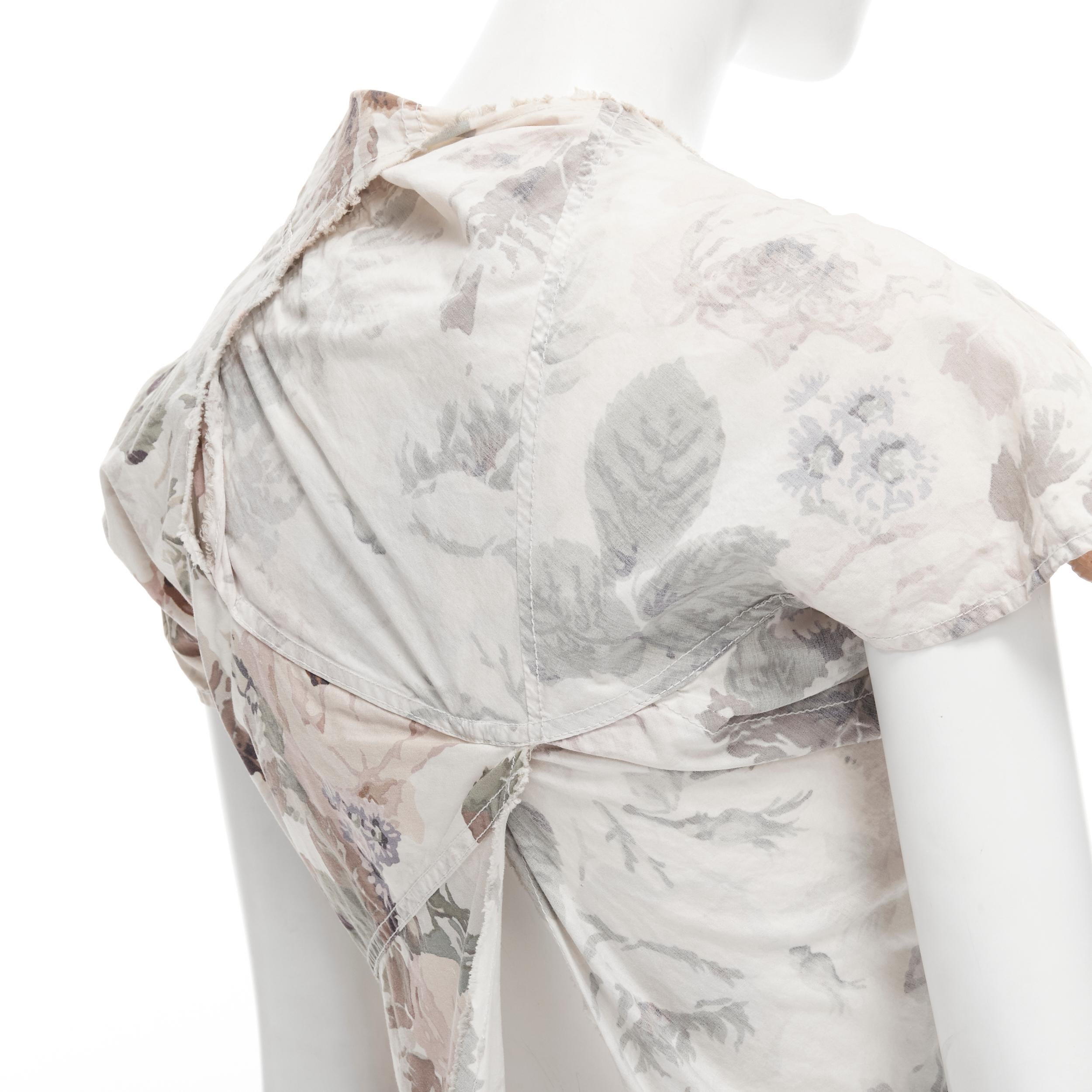 JUNYA WATANABE 2001 vintage floral deconstructed ruffle top S In Excellent Condition In Hong Kong, NT