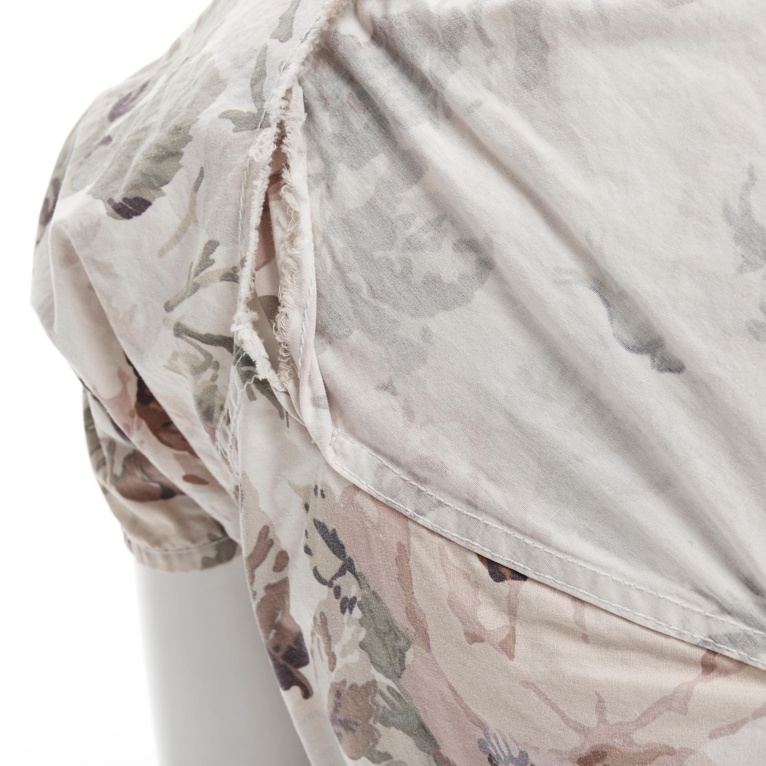 Women's JUNYA WATANABE 2001 vintage floral deconstructed ruffle top S