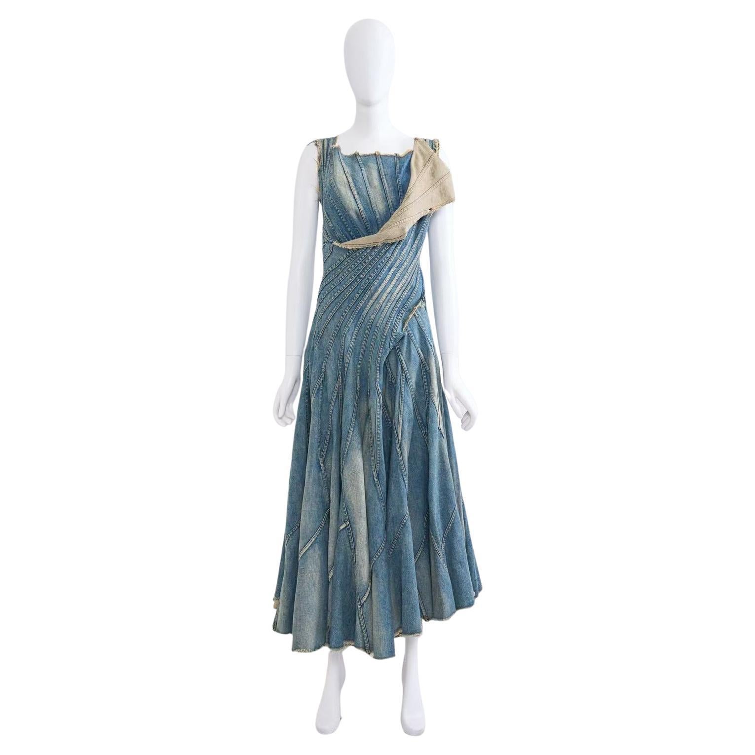 Junya Watanabe 2002 Denim Runway Dress For Sale
