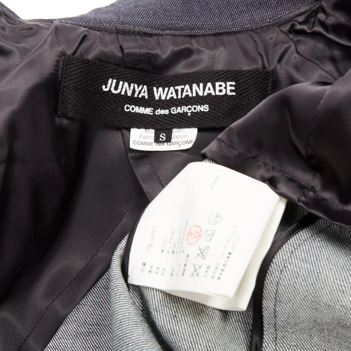 JUNYA WATANABE Blazer deconstruido fruncido de tela vaquera azul índigo 2006 S en Excelente estado para la venta en Hong Kong, NT