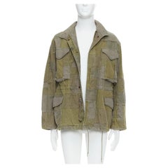 JUNYA WATANABE 2006 M65 green frayed patchwork field coat XS