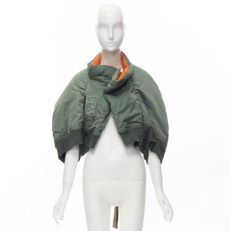 Junya Watanabe 2006: giacca bomber MA-1 imbottita e decostruita, mantello S in vendita 7