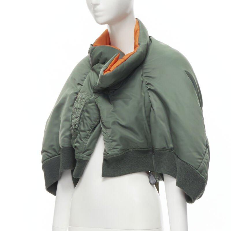Junya Watanabe 2006: giacca bomber MA-1 imbottita e decostruita, mantello S in vendita 2