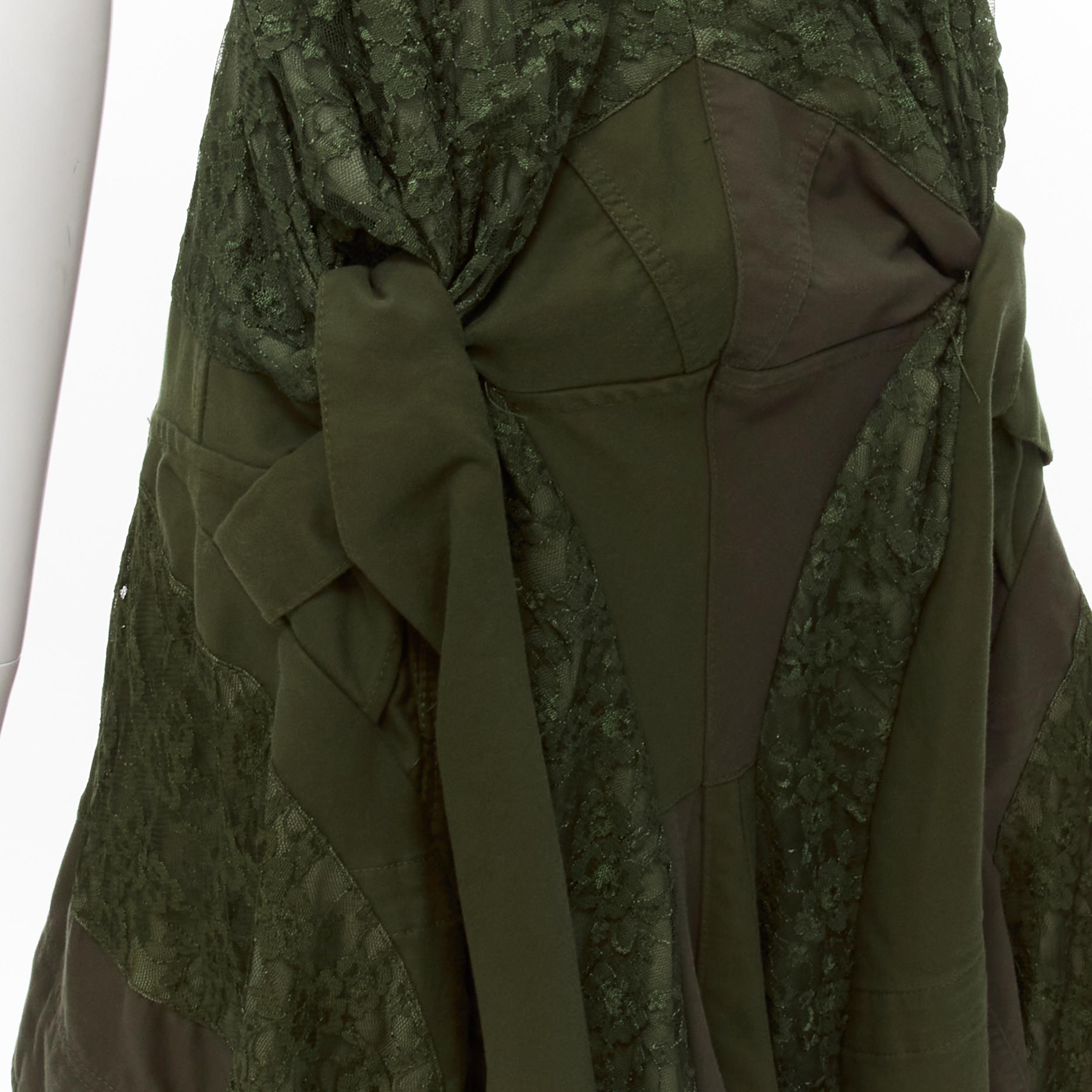 JUNYA WATANABE 2006 Runway military green lace deconstructed dress XS 
Reference: CRTI/A00680 
Brand: Junya Watanabe 
Designer: Junya Watanabe 
Collection: AD2006 Runway 
Material: Cotton 
Color: Green 
Pattern: Solid 
Closure: Zip 
Extra Detail: