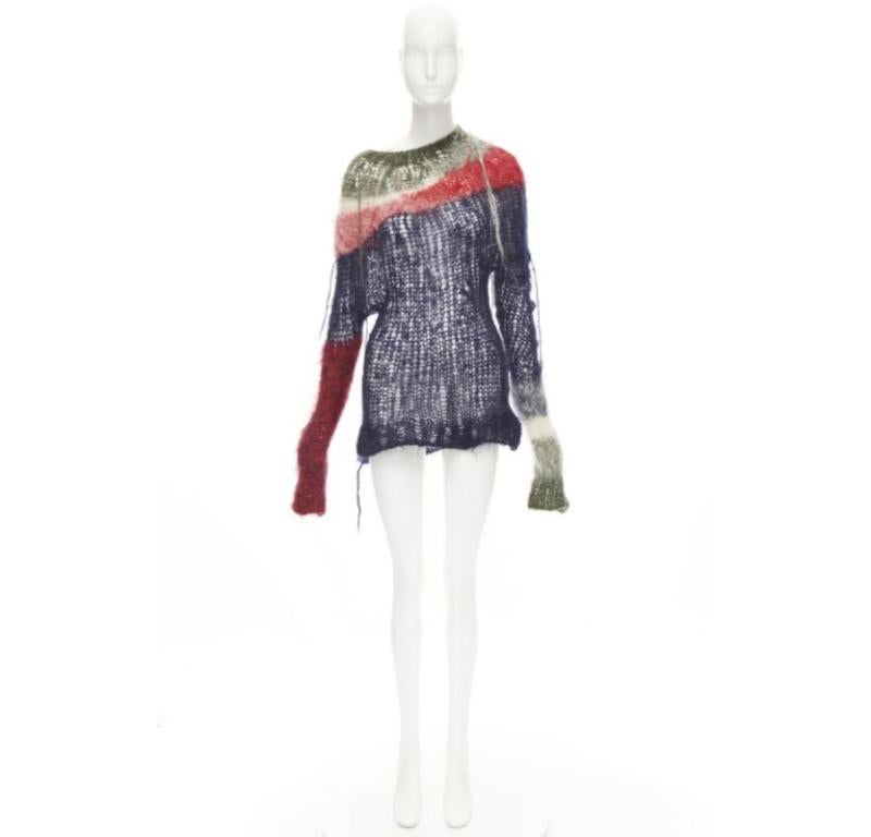 JUNYA WATANABE 2006 Laufsteg Punk-Pullover aus losem Wollstrick im Used-Look M im Angebot 6