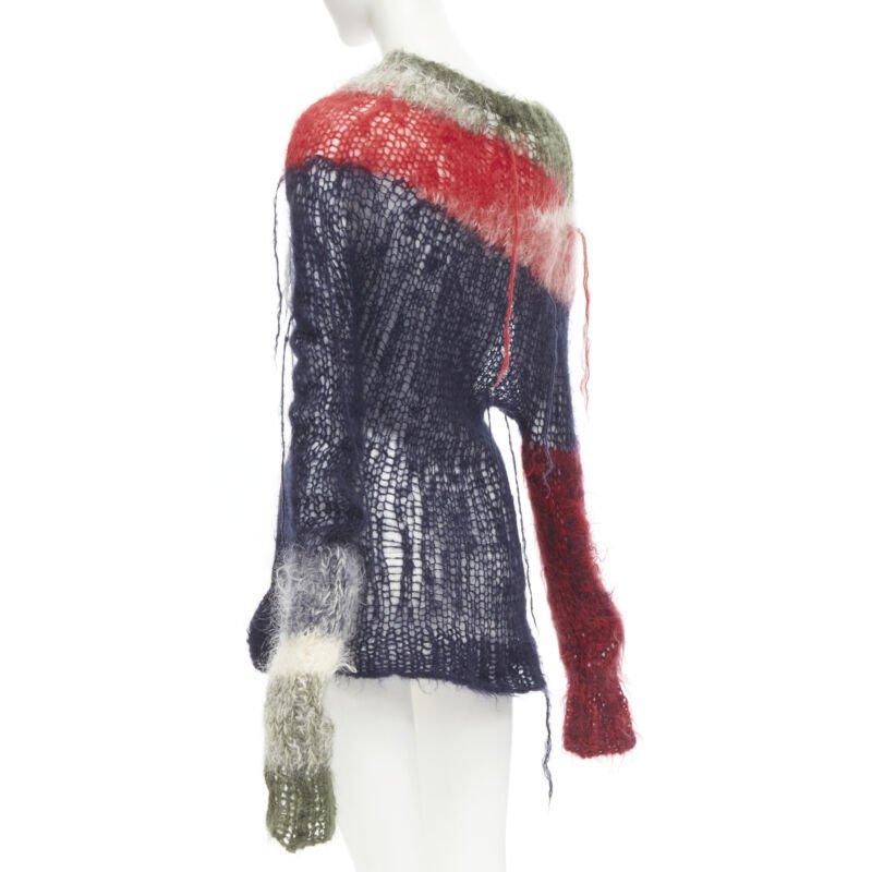 JUNYA WATANABE 2006 Laufsteg Punk-Pullover aus losem Wollstrick im Used-Look M im Angebot 1