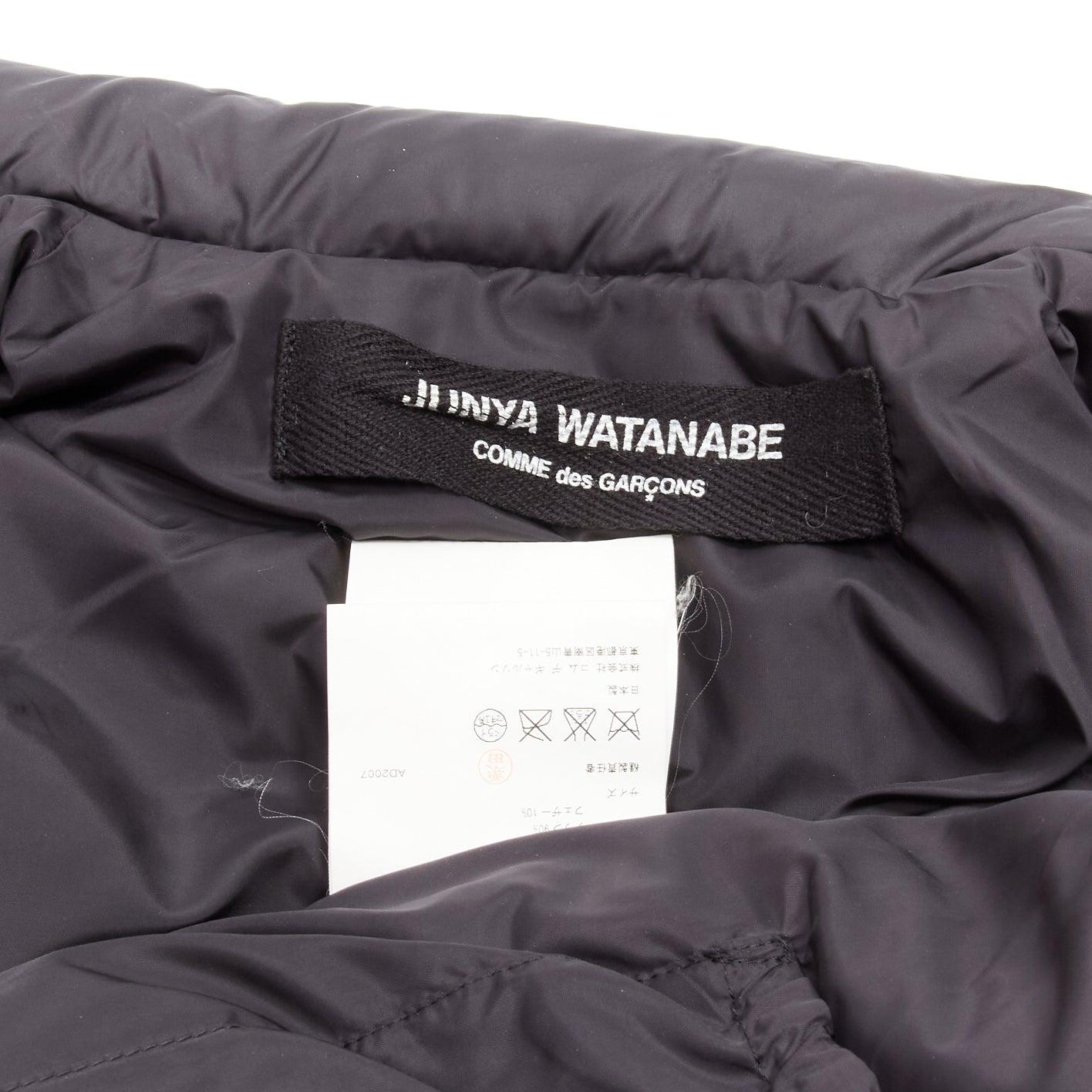 Junya Watanabe 2007 giacca asimmetrica in piuma d'oca grigio grafite in vendita 5