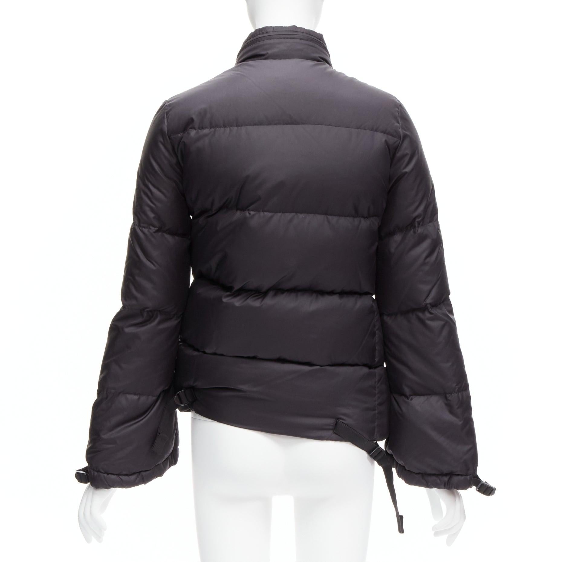 Junya Watanabe 2007 giacca asimmetrica in piuma d'oca grigio grafite in vendita 1