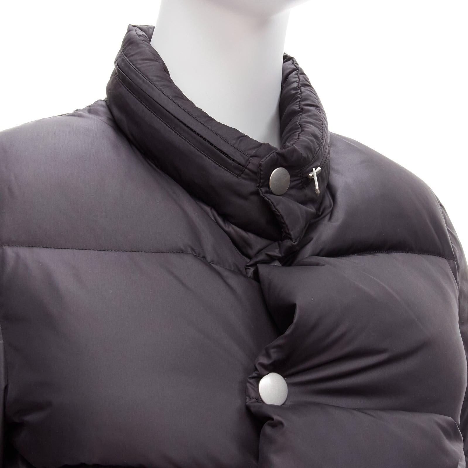 Junya Watanabe 2007 giacca asimmetrica in piuma d'oca grigio grafite in vendita 3