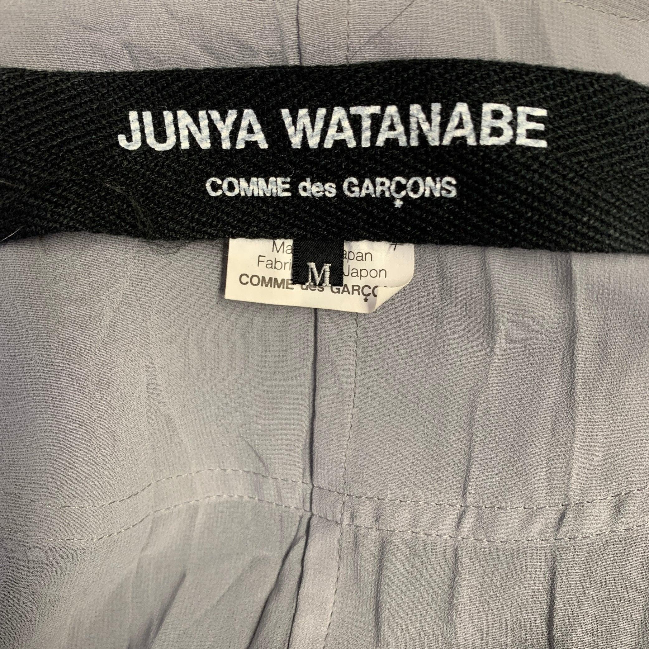Women's JUNYA WATANABE 2007 Size S Grey Light Grey Wool Double Breasted Bubble Hem Trench Coat