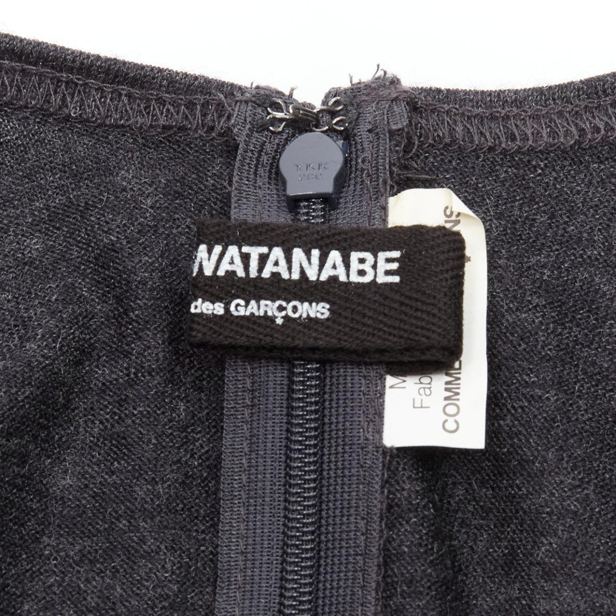 JUNYA WATANABE 2008 100% wool asymmetric infinity loop sleeve draped dress XS For Sale 4