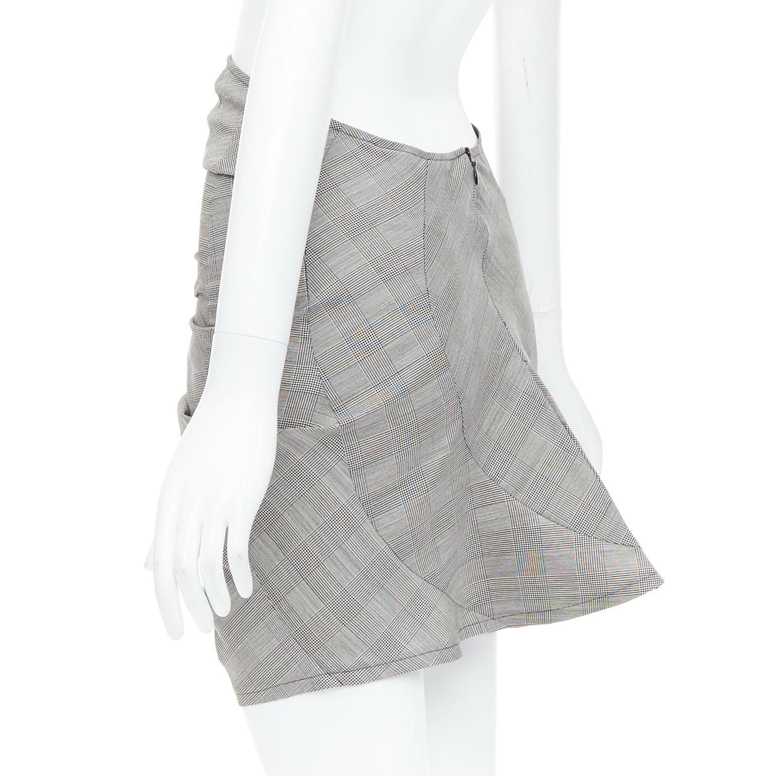 Gray JUNYA WATANABE 2009 3D curved cut deconstructed ruched skirt XS For Sale