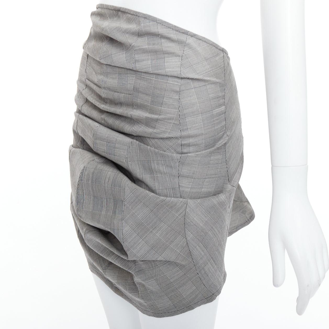 JUNYA WATANABE 2009 3D curved cut deconstructed ruched skirt XS For Sale 2