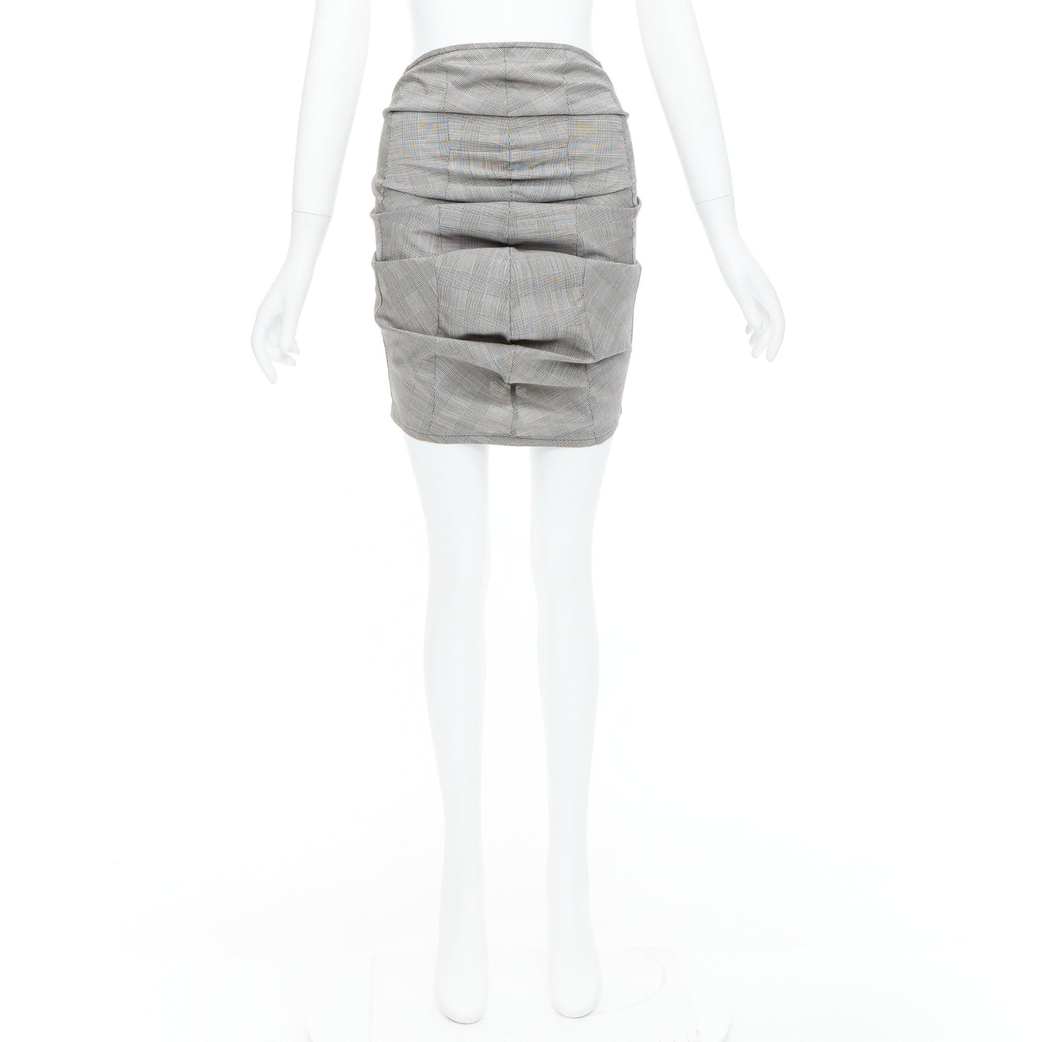 JUNYA WATANABE 2009 3D curved cut deconstructed ruched skirt XS For Sale 4