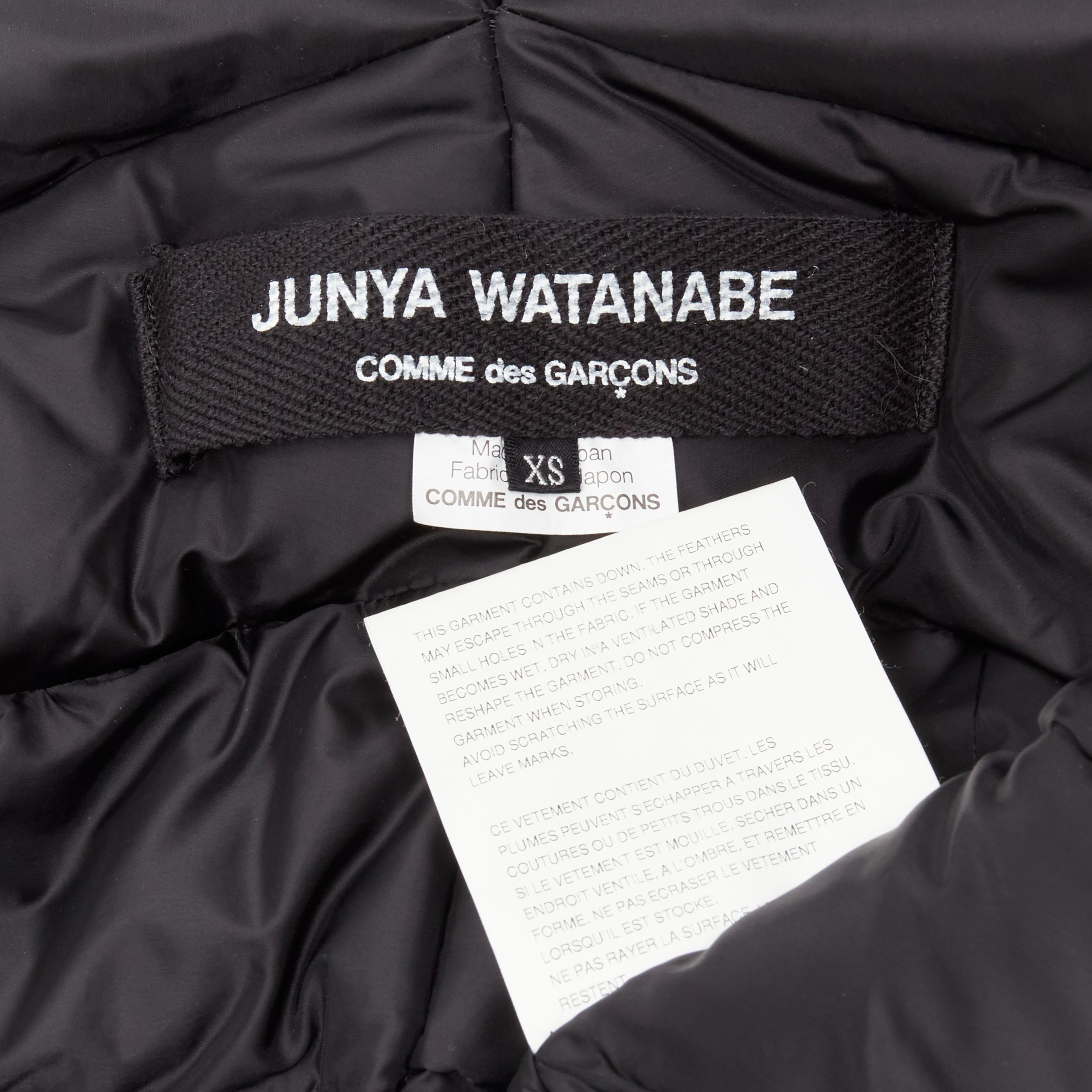 JUNYA WATANABE 2009 black nylon down puffer wrap cocoon coat XS 2