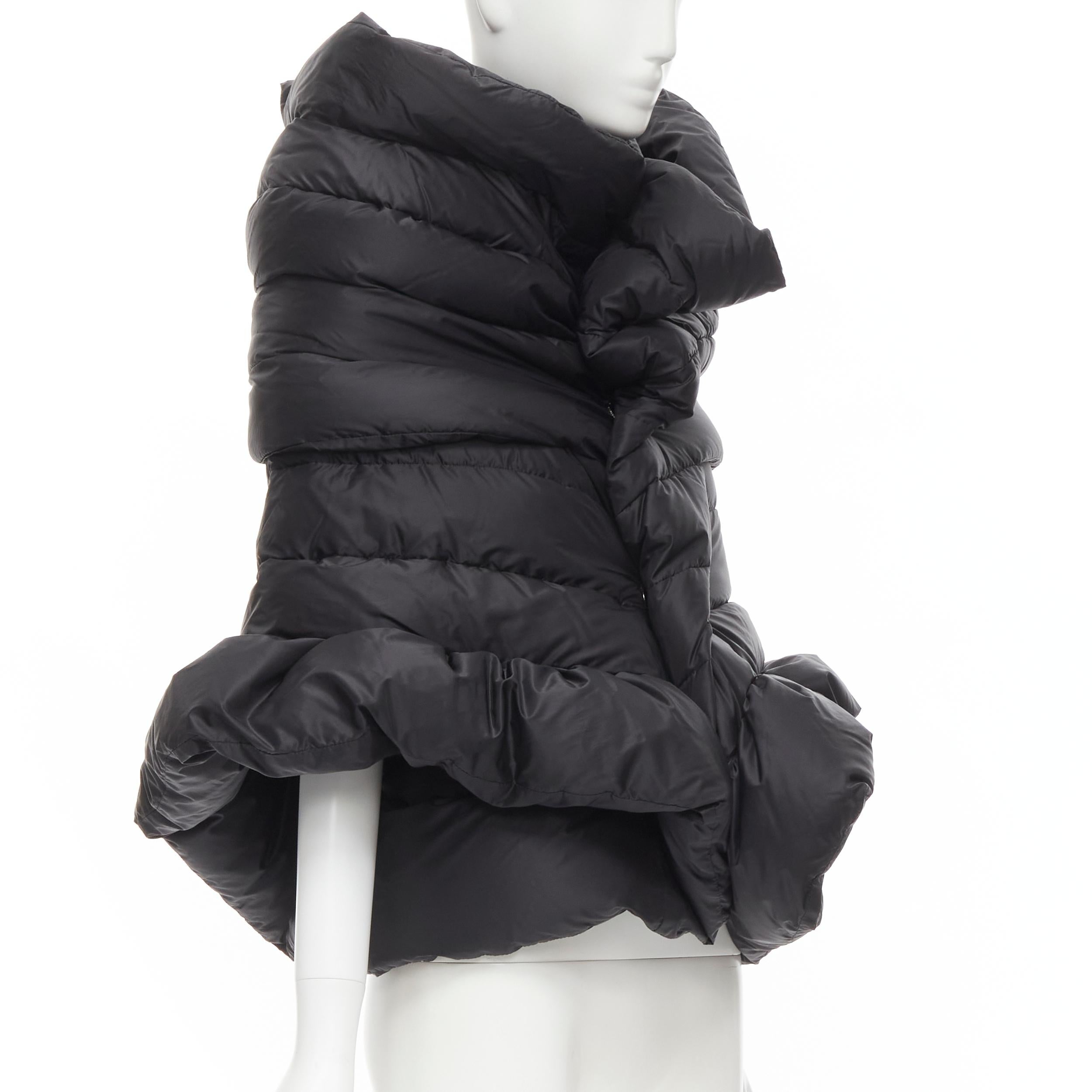 cocoon down puffer wrap coat