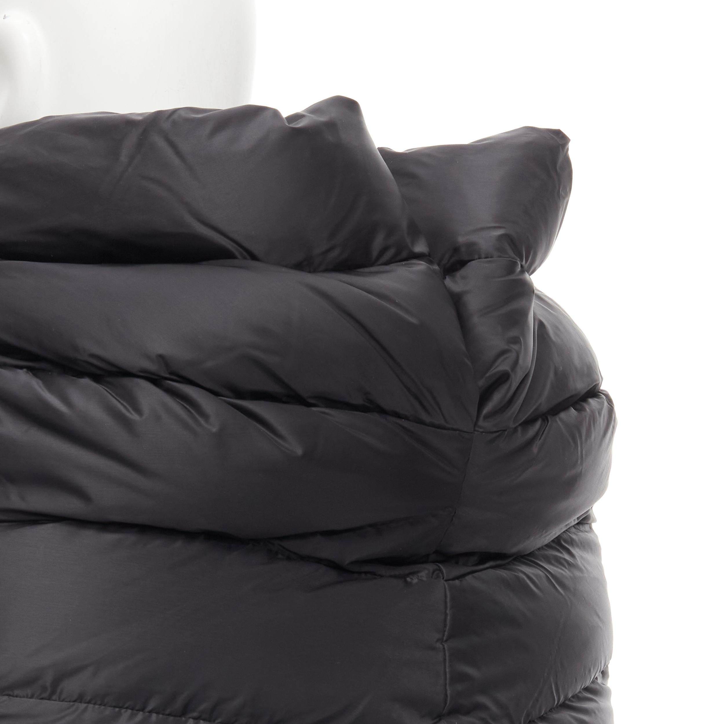 Women's JUNYA WATANABE 2009 black nylon down puffer wrap cocoon coat XS