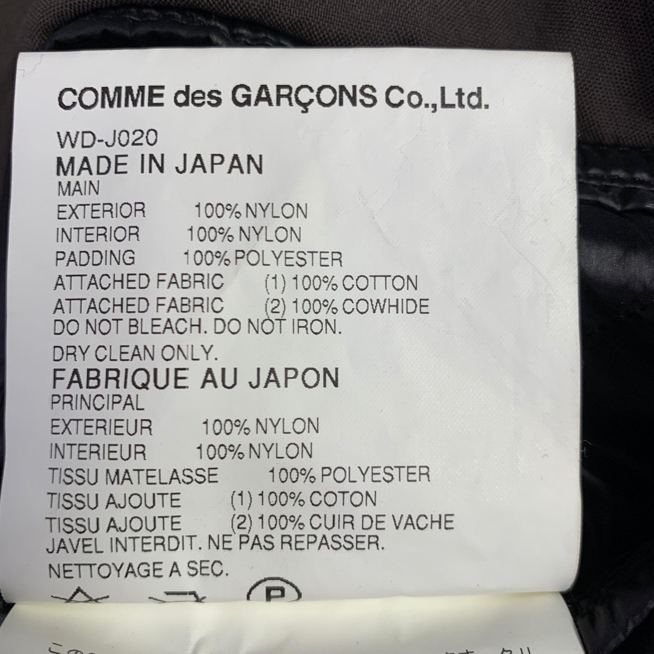 Junya WatanabeE 2009 Taille XS Veste en velours côtelé matelassé en nylon noir et brun en vente 2