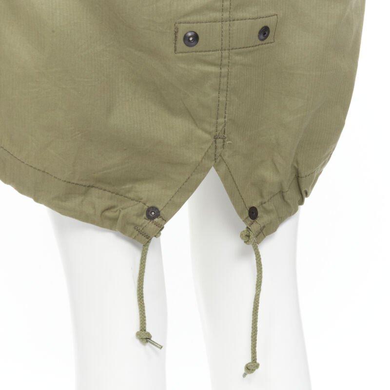 JUNYA WATANABE 2010 green cotton fitted waist fisherman parka coat XS For Sale 5