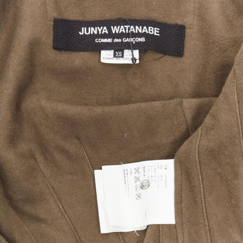 JUNYA WATANABE 2010 green cotton fitted waist fisherman parka coat XS For Sale 7