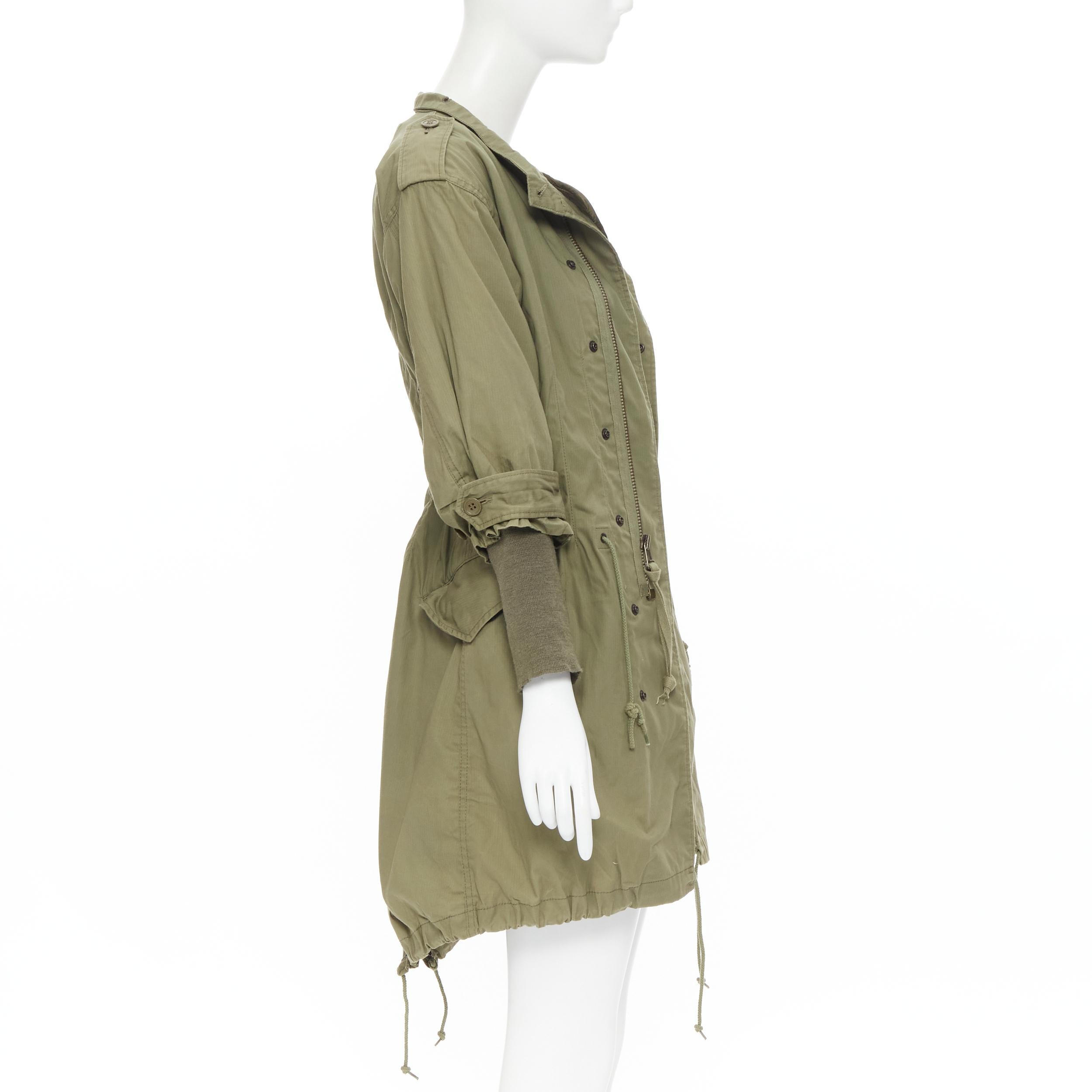 green fitted coat womens
