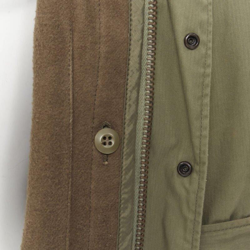 JUNYA WATANABE 2010 green cotton fitted waist fisherman parka coat XS For Sale 4