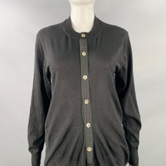 JUNYA WATANABE 2011 Size M Black Wool Long Placket Midi Dress