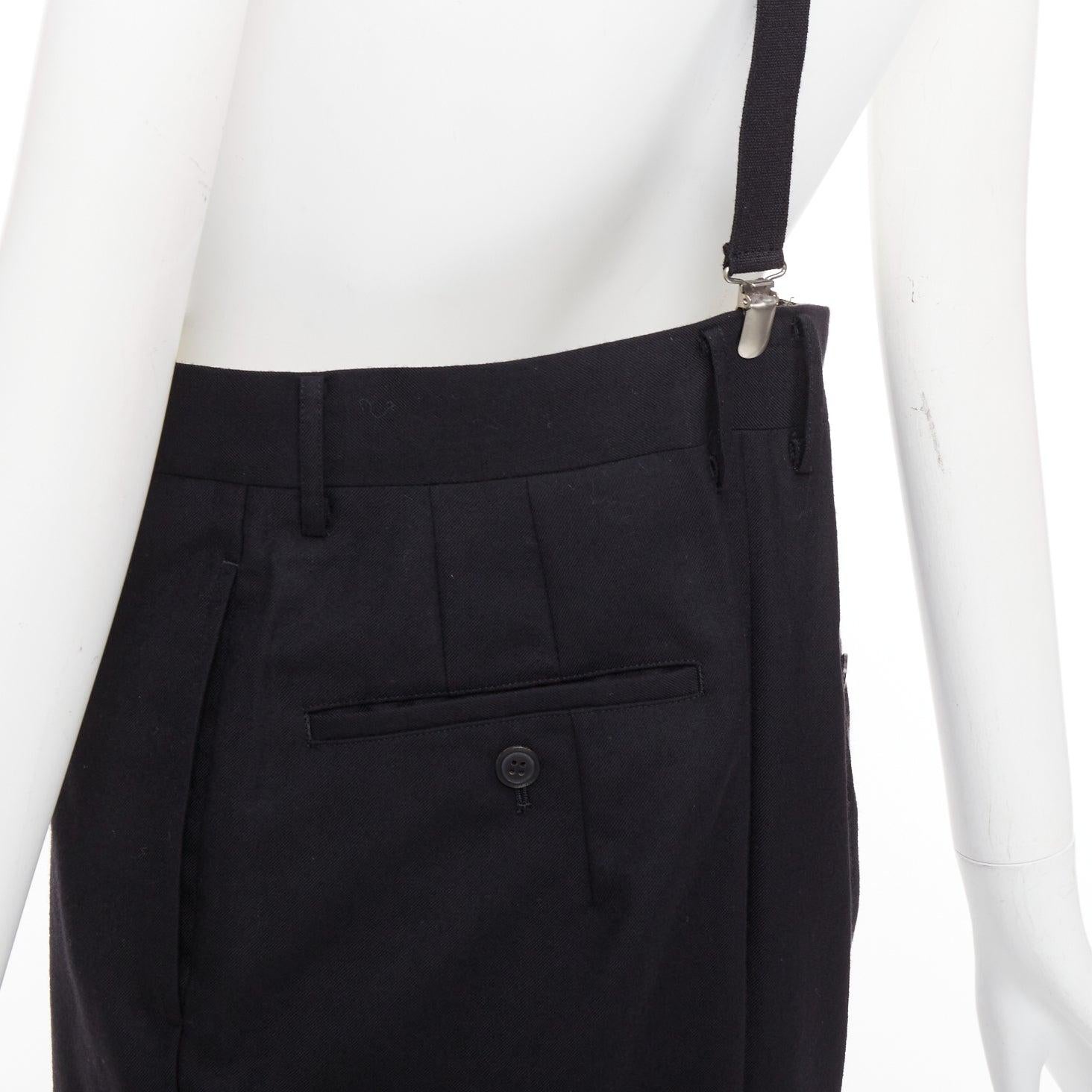 Junya WatanabeE 2012 pantalon harem taille haute en laine noire M. en vente 1