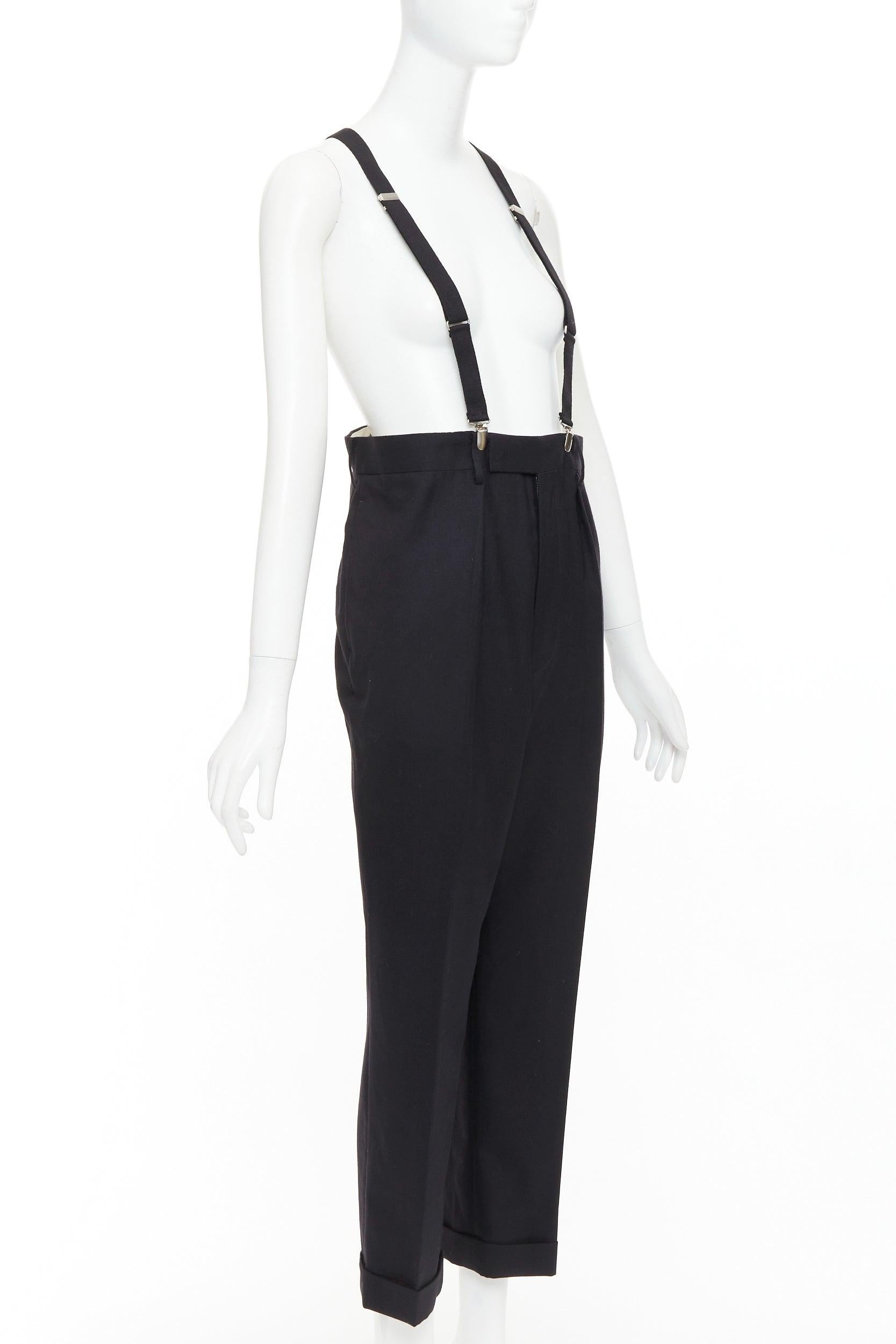 Junya WatanabeE 2012 pantalon harem taille haute en laine noire M. en vente 3