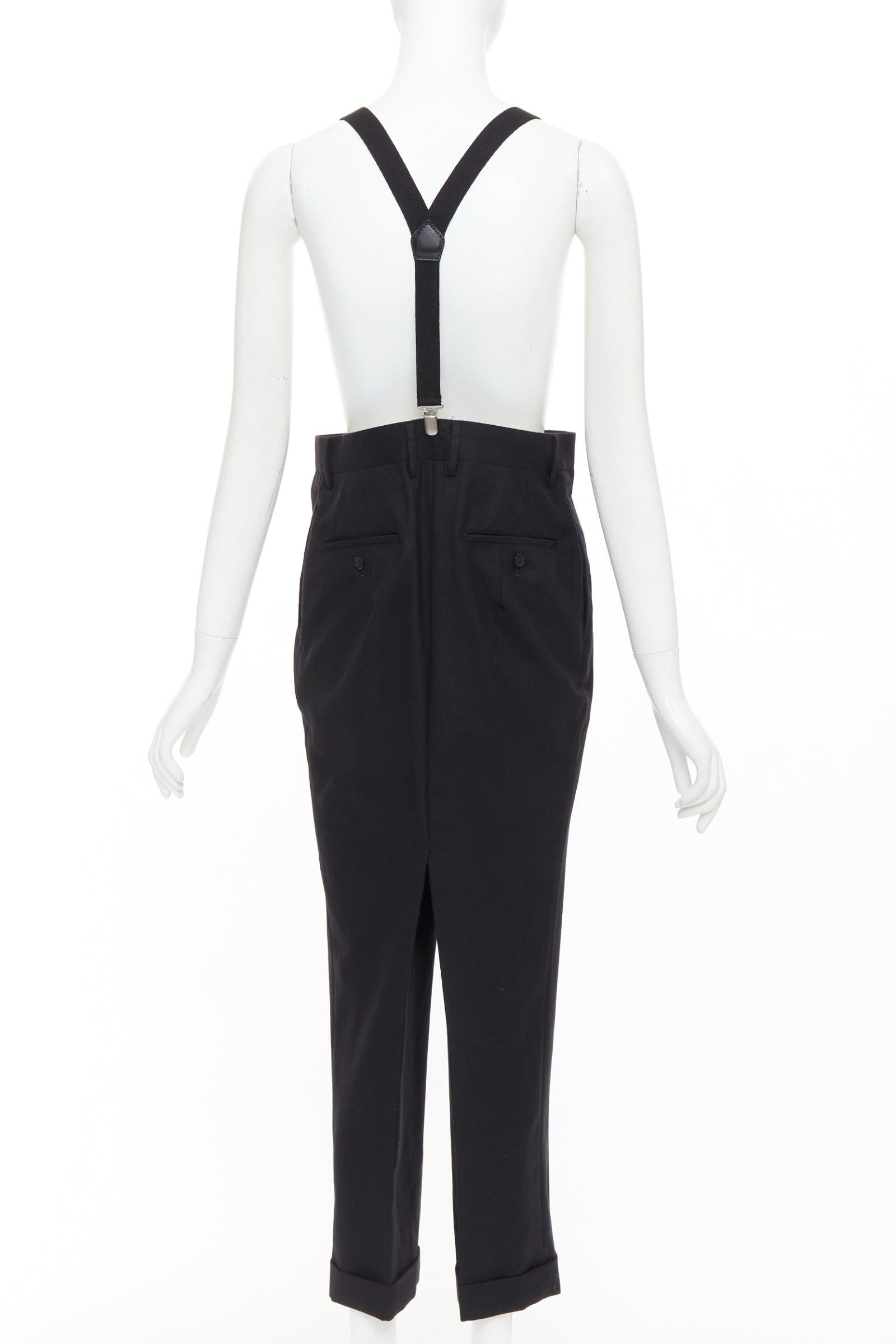 Junya WatanabeE 2012 pantalon harem taille haute en laine noire M. en vente 4