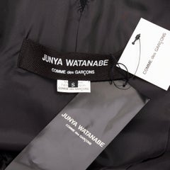 JUNYA WATANABE 2012 Cappotto lungo aderente in lana nera decostruito a pannelli S