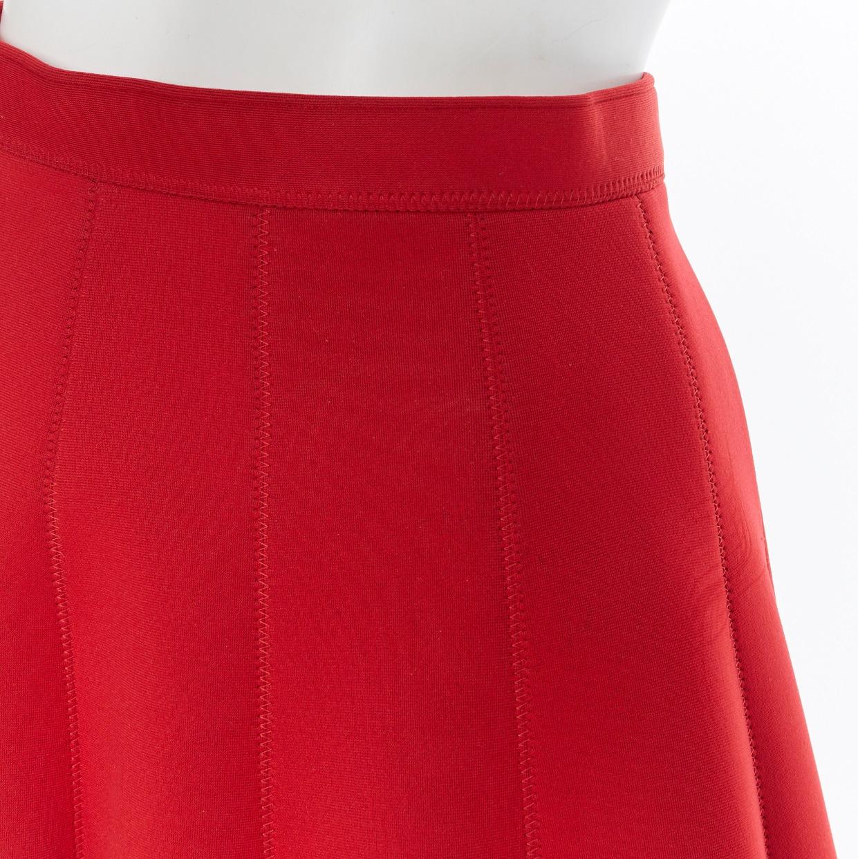 JUNYA WATANABE 2016 red scuba wool structured paneled flared knee skirt S
Brand: Junya Watanabe
Designer: Junya Watanabe
Model Name / Style: Flared skirt
Material: Nylon
Color: Red
Pattern: Solid
Closure: Zip
Extra Detail: Zip nack closure.
Made in: