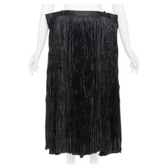 JUNYA WATANABE 2018 falda midi de cintura larga de plisado negro XS