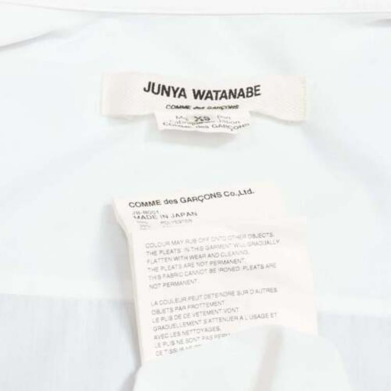 JUNYA WATANABE 2018 Weißes accordionfarbenes Falten-Tunikahemd XS im Angebot 3