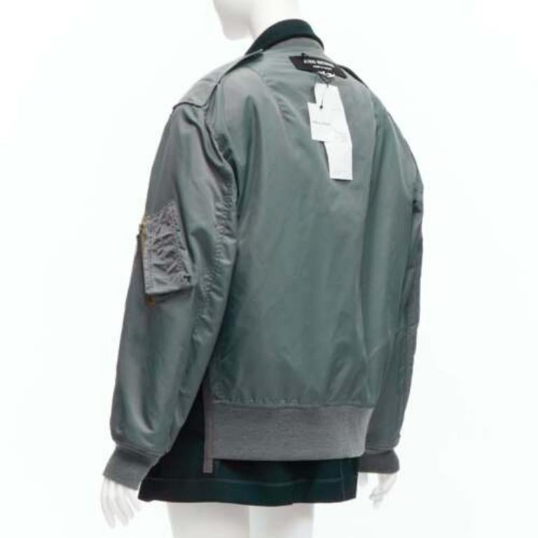 JUNYA WATANabe 2021 Runway Giacca bomber blazer reversibile destrutturata MA-1 S in vendita 5