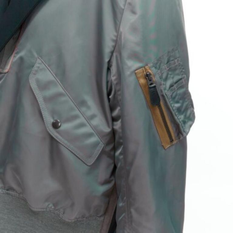 JUNYA WATANabe 2021 Runway Giacca bomber blazer reversibile destrutturata MA-1 S in vendita 6