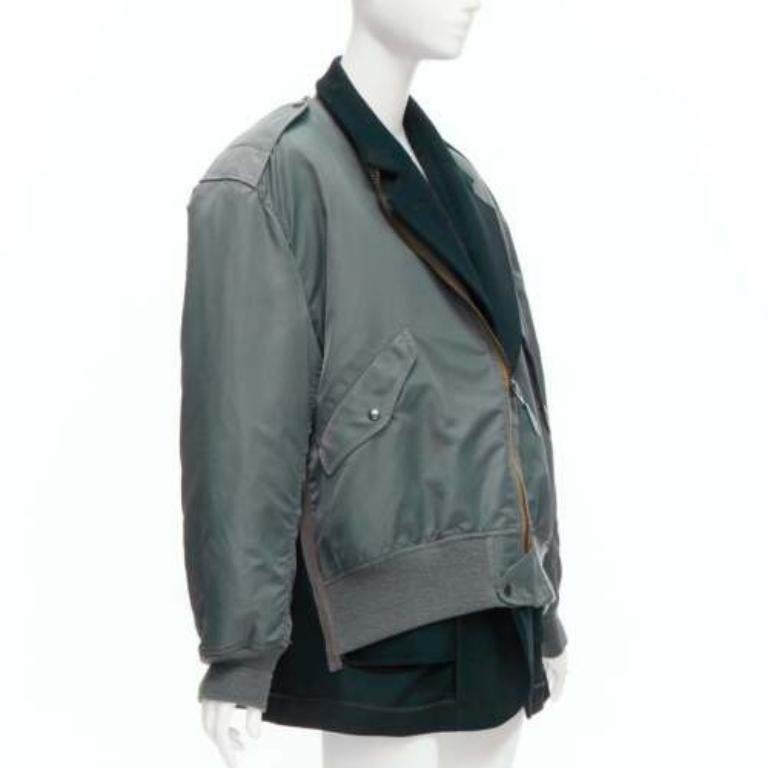 JUNYA WATANabe 2021 Runway Giacca bomber blazer reversibile destrutturata MA-1 S In condizioni Nuovo in vendita a Hong Kong, NT