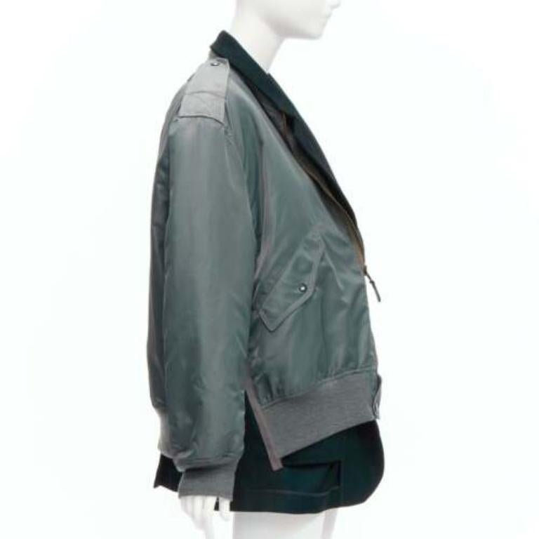 JUNYA WATANabe 2021 Runway Giacca bomber blazer reversibile destrutturata MA-1 S in vendita 1