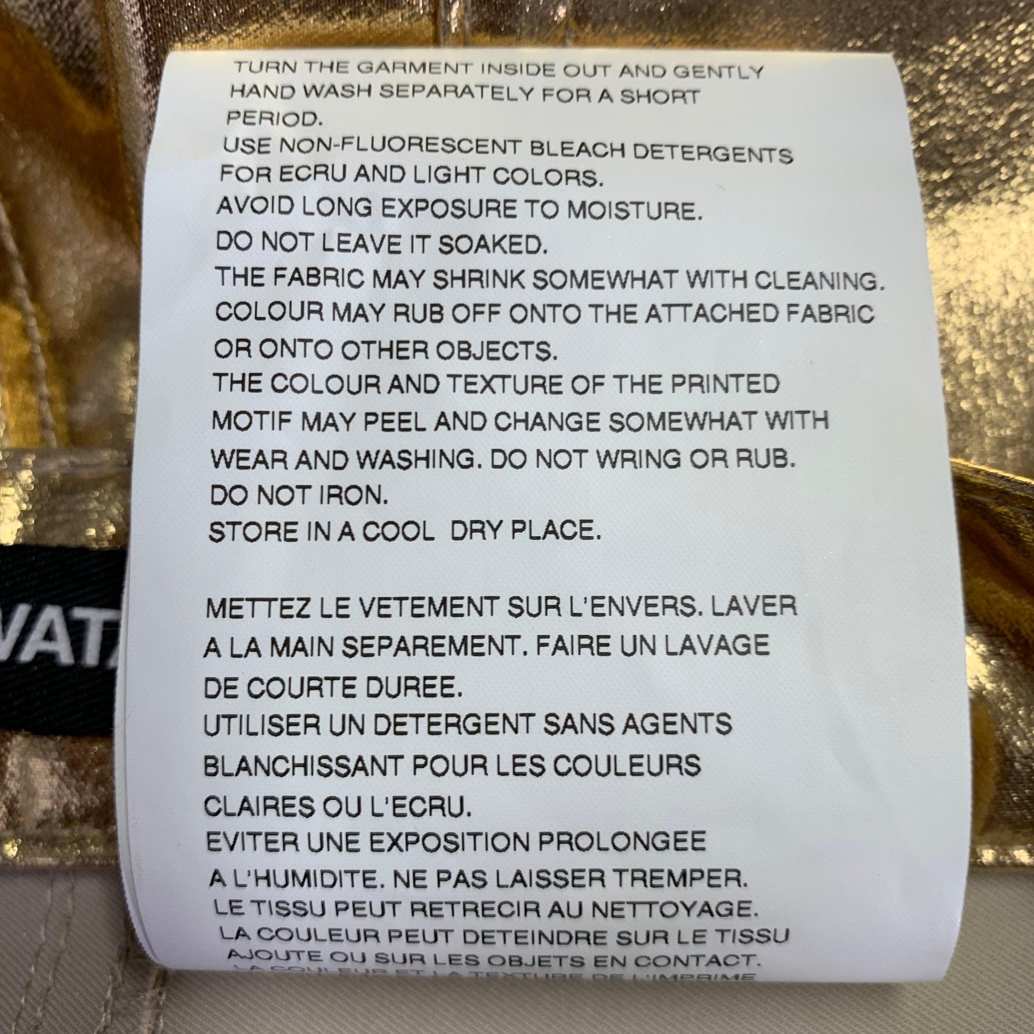 JUNYA WATANABE 2021 Taille XS Nylon mélangé or métallisé Zip Fly Casual Pants en vente 1