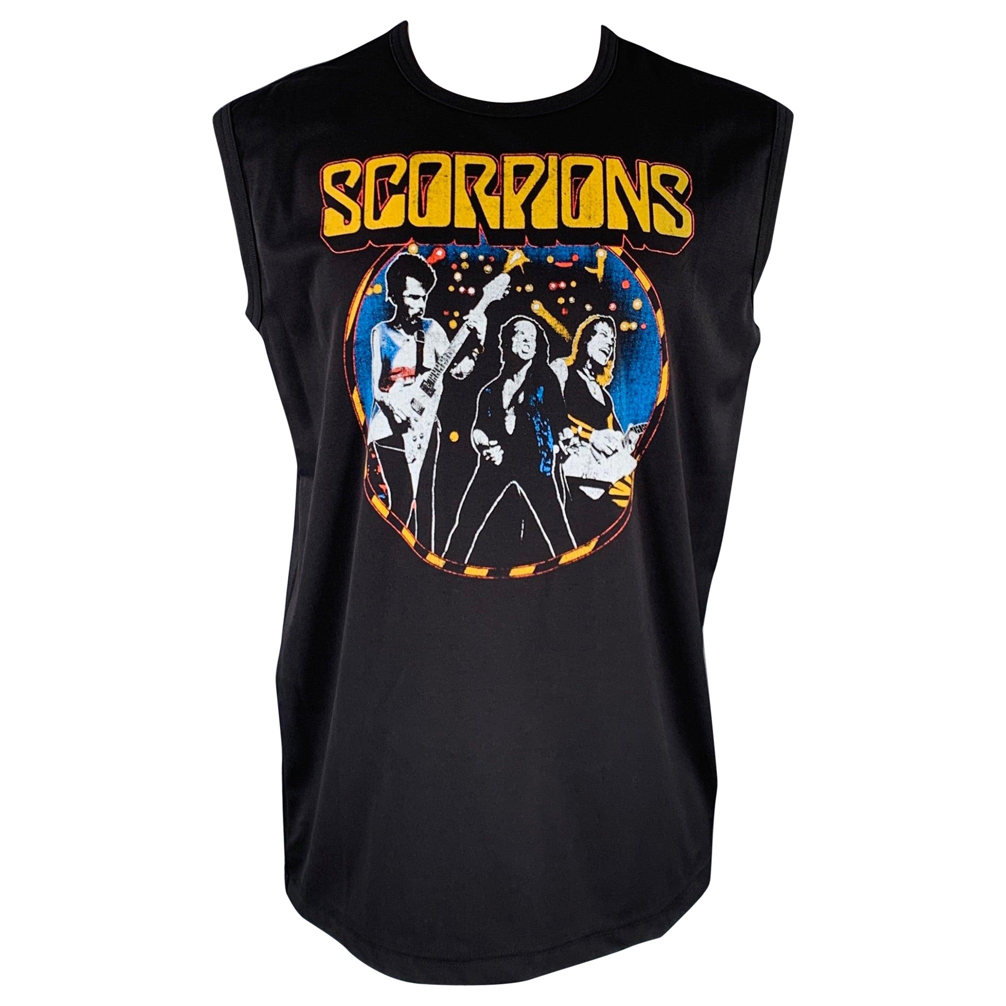 JUNYA WATANABE 2022 Size S Black Rock Concert Cotton Sleeveless T-shirt