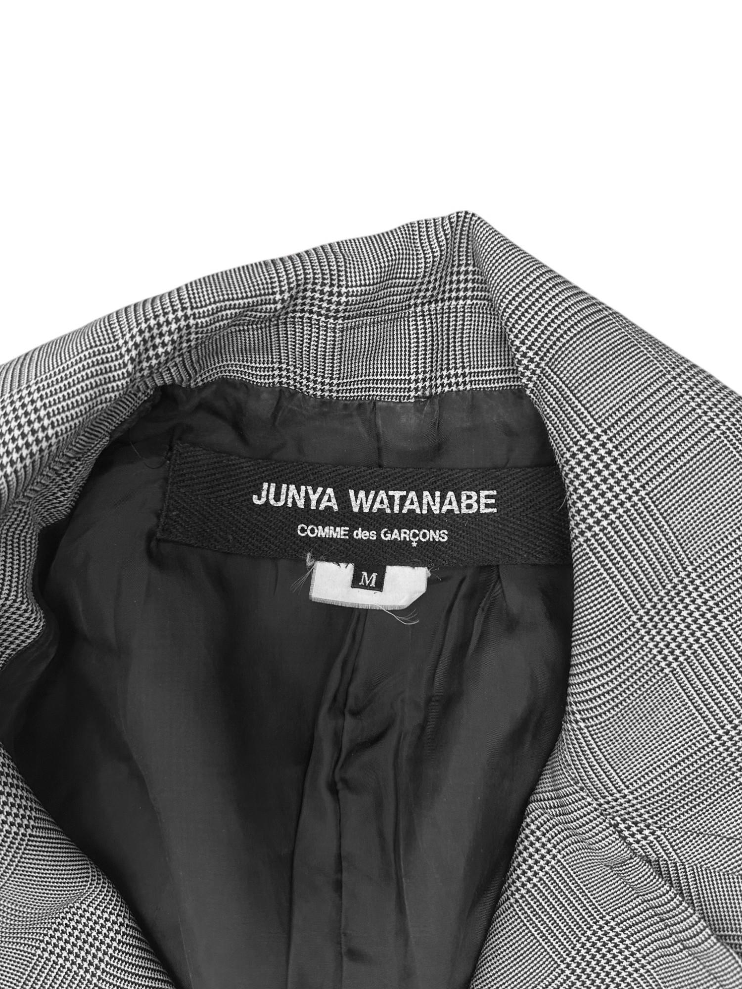 Junya Watanabe A/W 2009 Abrigo de tartán gris de doble botonadura en venta 7