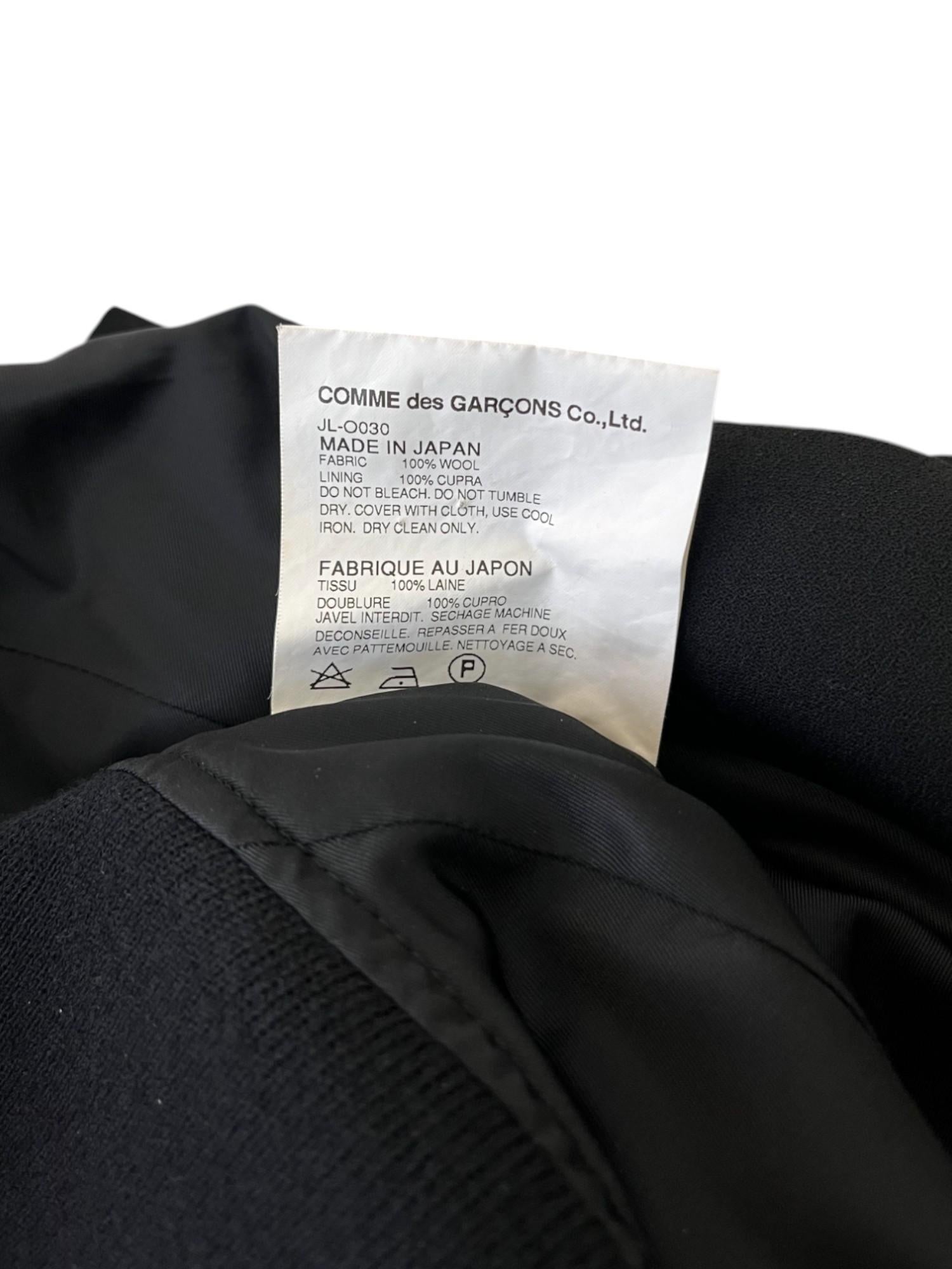 Junya Watanabe  A/W 2013 Biker Langjacke aus schwarzer Wolle im Angebot 7